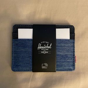 Brand New Herschel Charlie Wallet in Denim